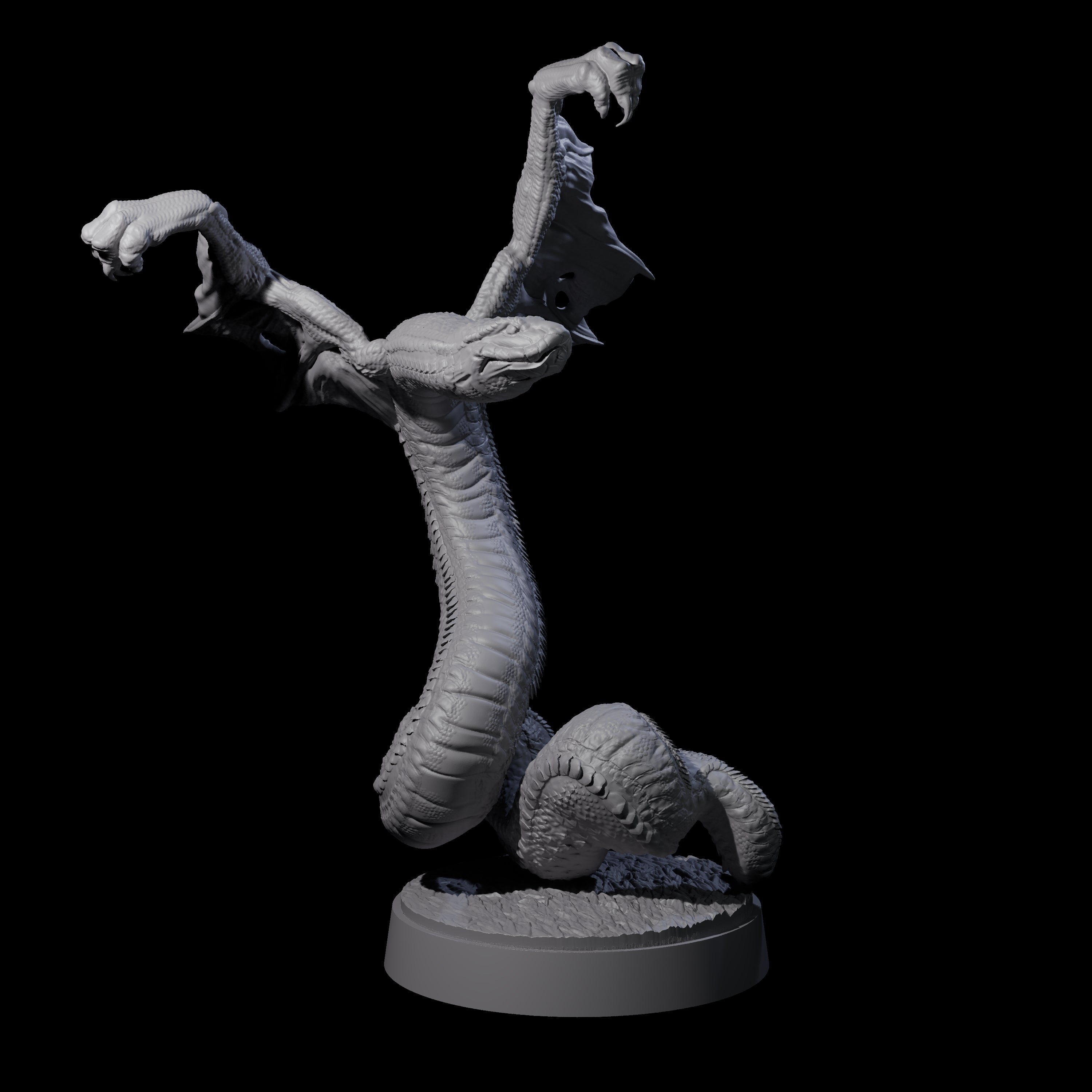 Five Hissing Flying Snakes Miniature for Dungeons and Dragons, Pathfinder or other TTRPGs