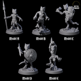 Five Intrepid Kobolds Miniature for Dungeons and Dragons, Pathfinder or other TTRPGs
