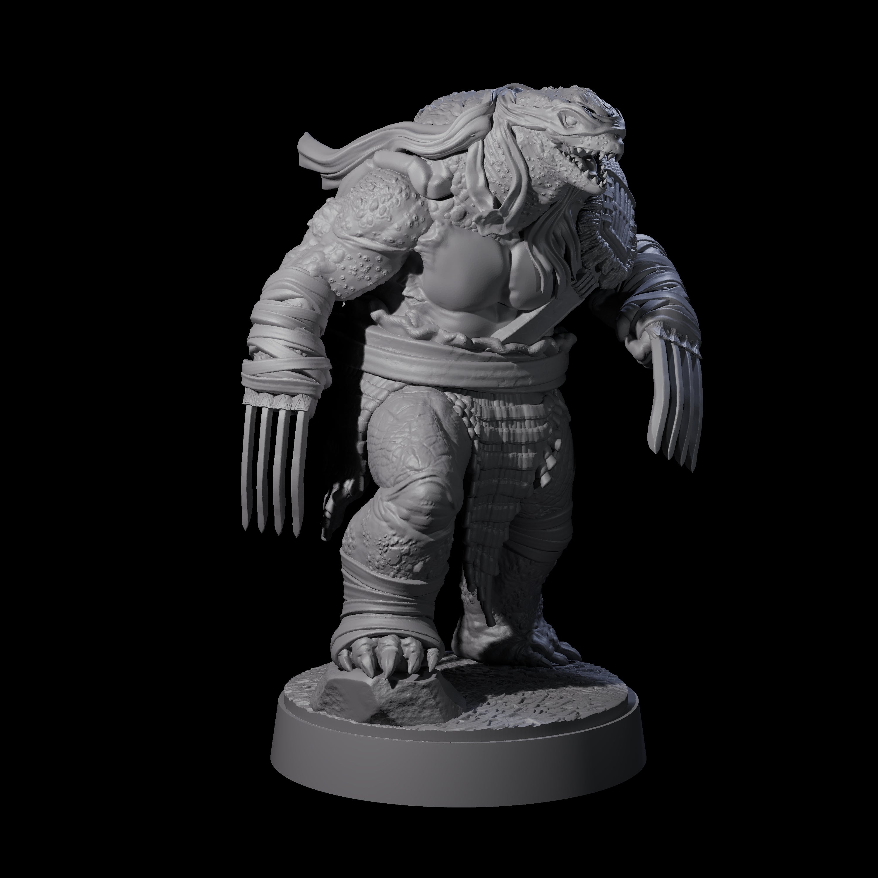 Five Masked Tortle Ninjas Miniature for Dungeons and Dragons, Pathfinder or other TTRPGs