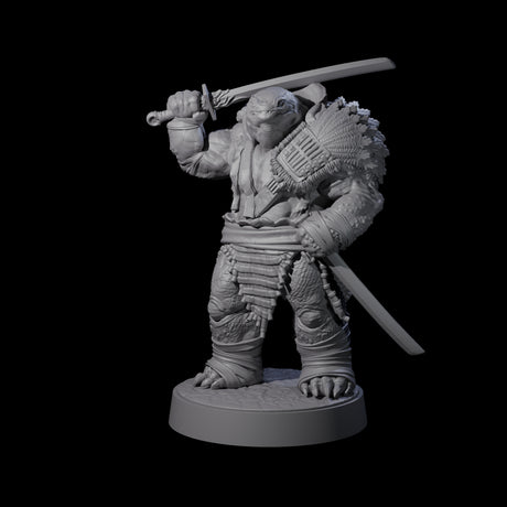 Five Masked Tortle Ninjas Miniature for Dungeons and Dragons, Pathfinder or other TTRPGs