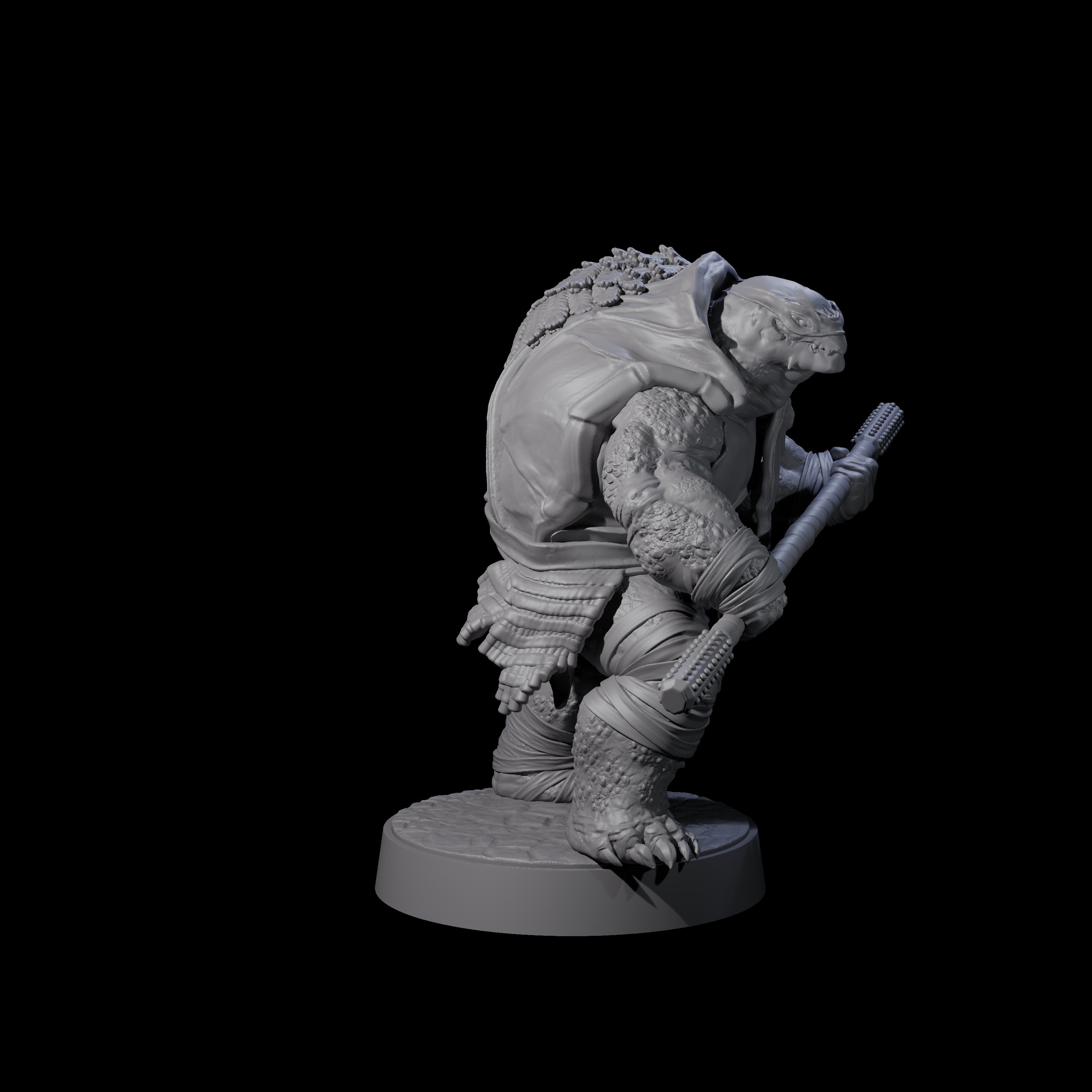 Five Masked Tortle Ninjas Miniature for Dungeons and Dragons, Pathfinder or other TTRPGs