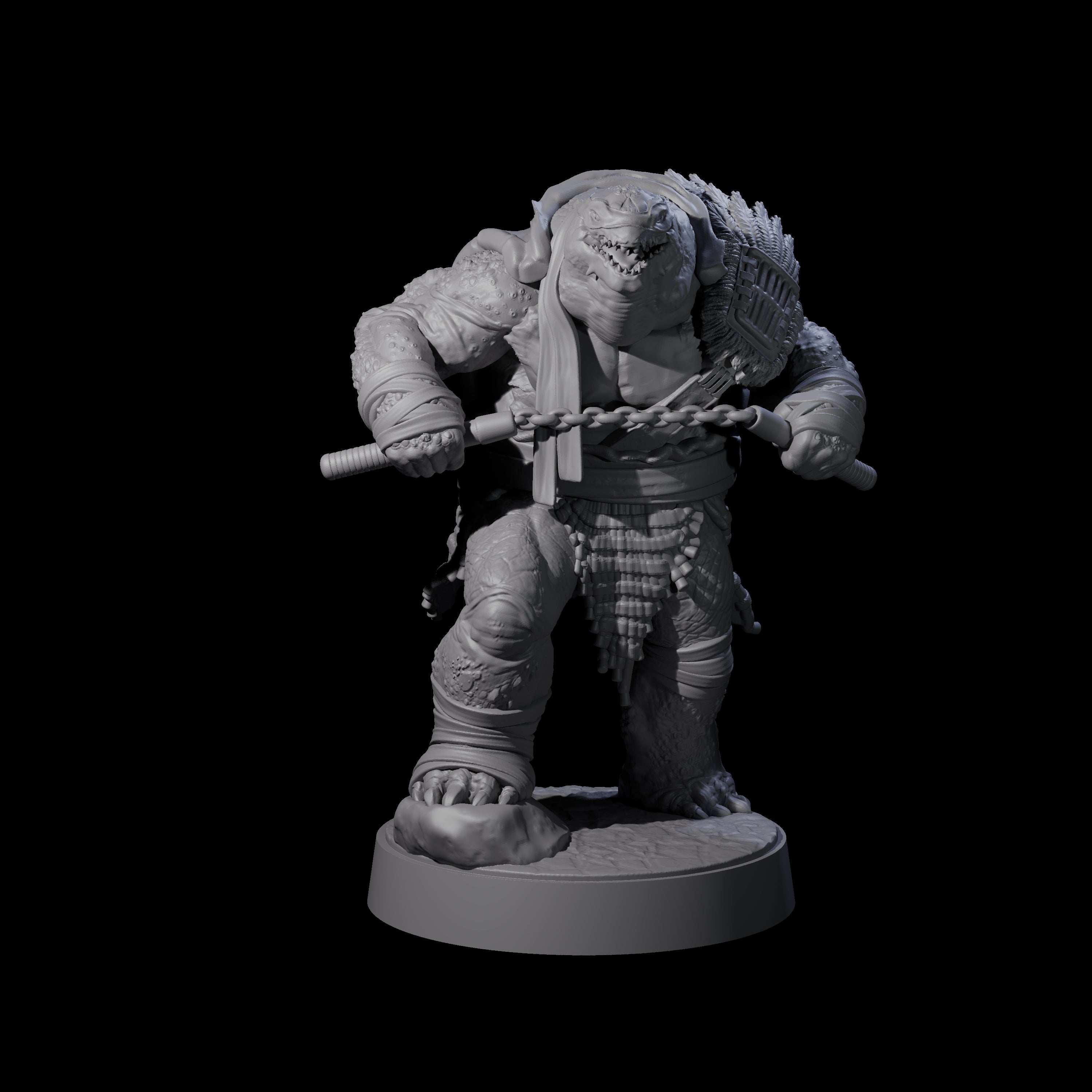 Five Masked Tortle Ninjas Miniature for Dungeons and Dragons, Pathfinder or other TTRPGs