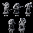Five Masked Tortle Ninjas Miniature for Dungeons and Dragons, Pathfinder or other TTRPGs
