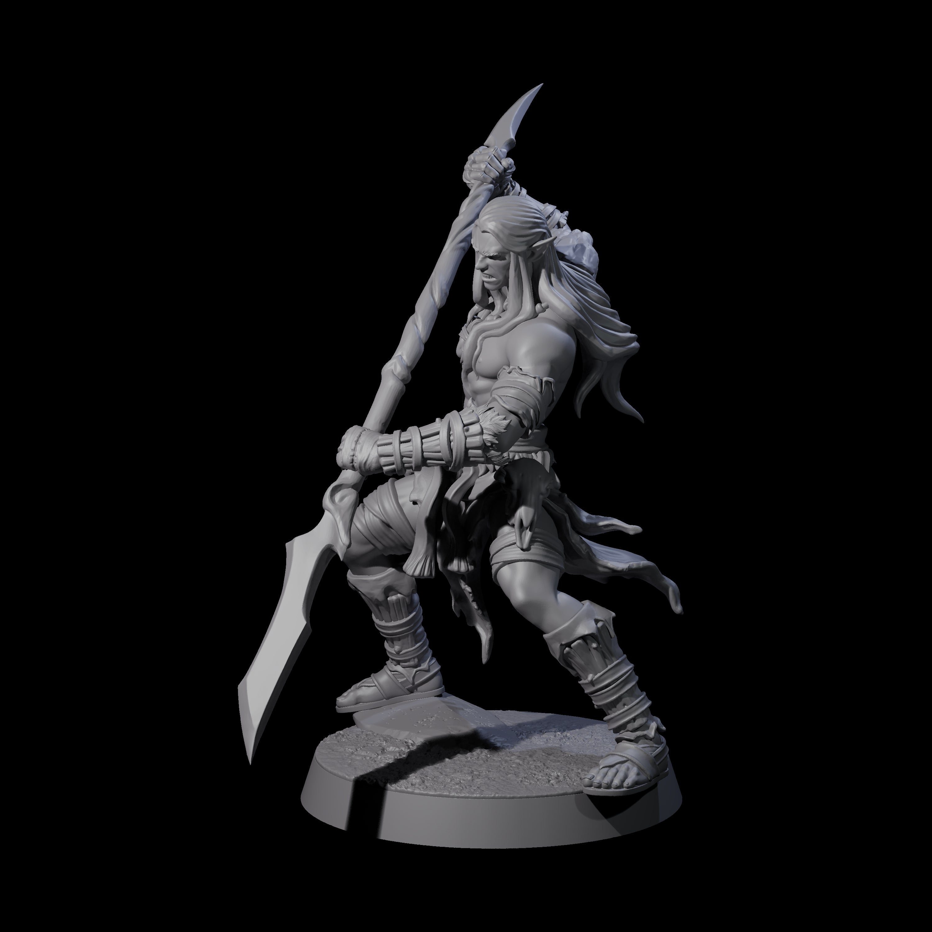Five Muscular Elf Forest Guardians Miniature for Dungeons and Dragons, Pathfinder or other TTRPGs