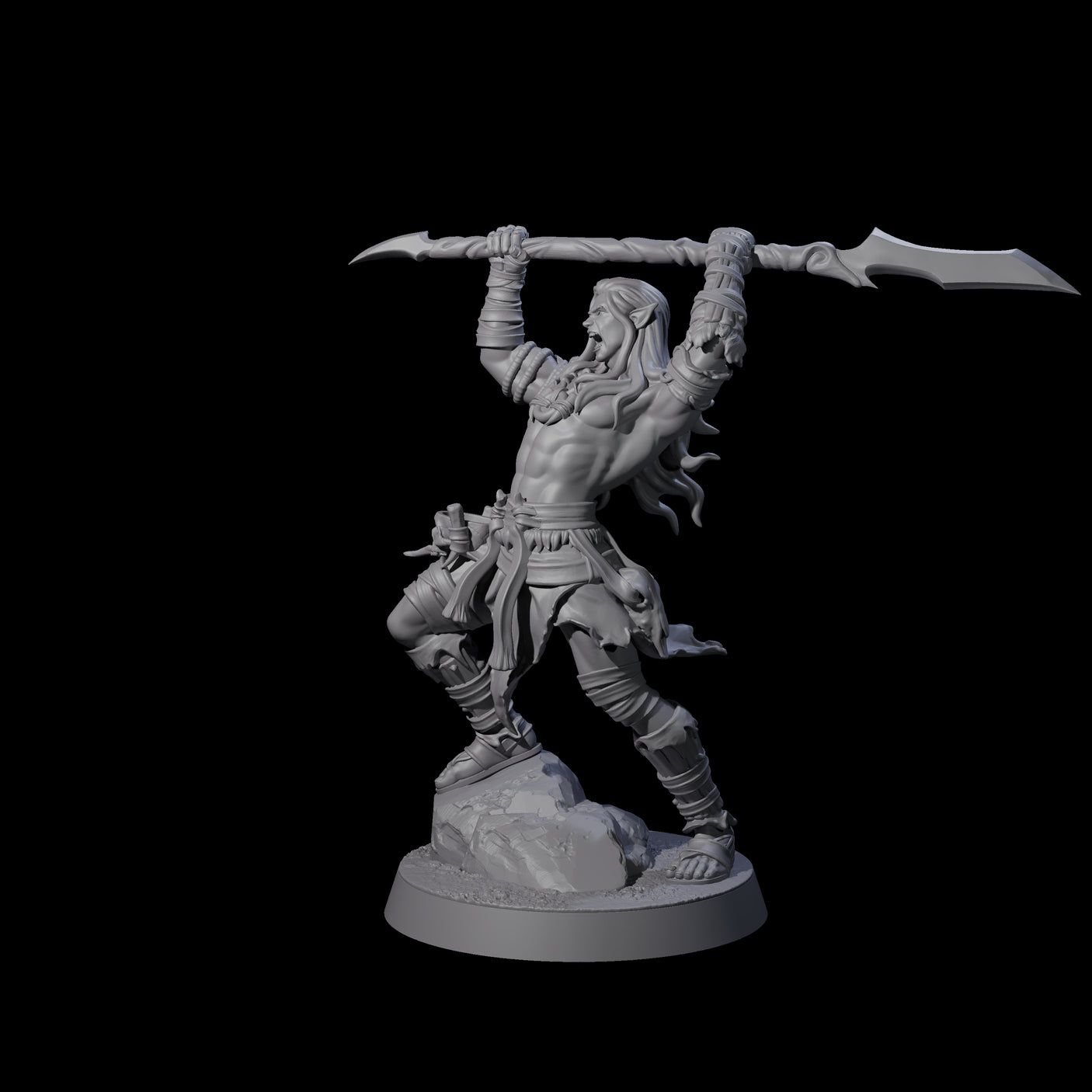 Five Muscular Elf Forest Guardians Miniature for Dungeons and Dragons, Pathfinder or other TTRPGs
