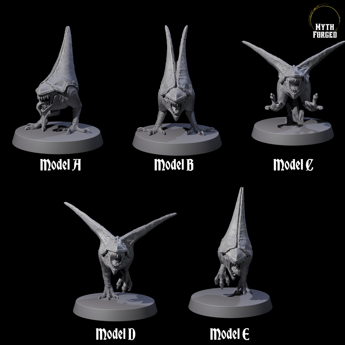 Five Pecking Abyssal Chickens Miniature for Dungeons and Dragons, Pathfinder or other TTRPGs