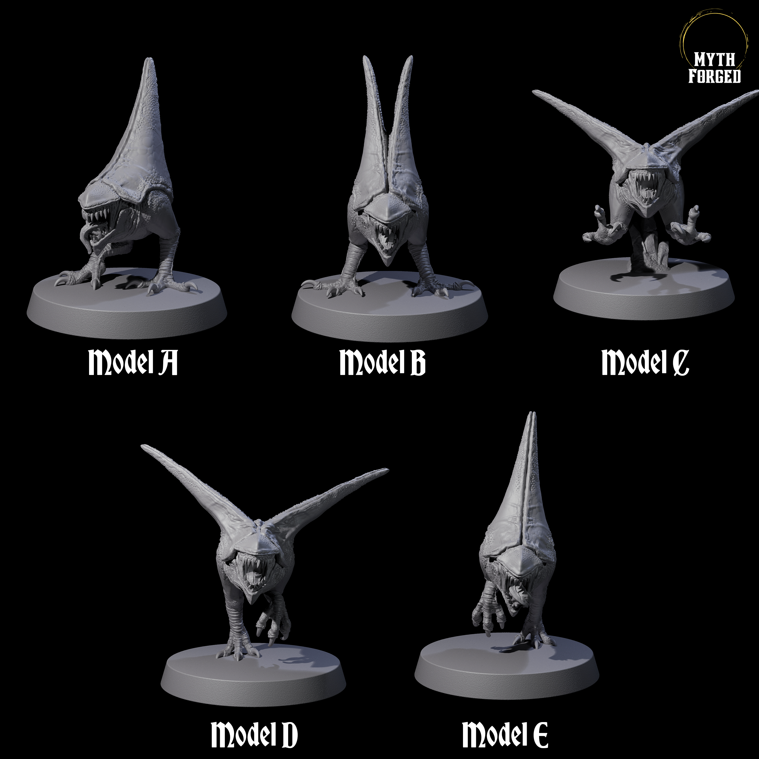 Five Pecking Abyssal Chickens Miniature for Dungeons and Dragons, Pathfinder or other TTRPGs