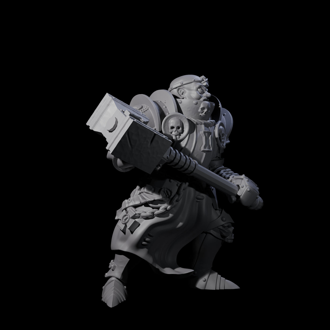 Five Pious Battle Priests Miniature for Dungeons and Dragons, Pathfinder or other TTRPGs