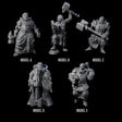 Five Pious Battle Priests Miniature for Dungeons and Dragons, Pathfinder or other TTRPGs