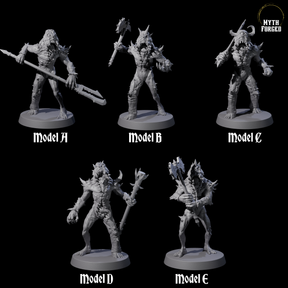 Five Plagued Rutterkin Miniature for Dungeons and Dragons, Pathfinder or other TTRPGs