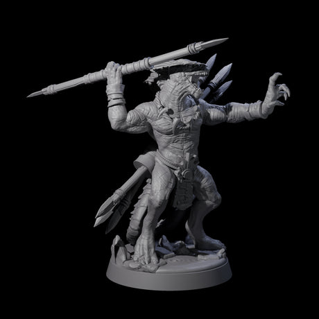 Five Rampaging Lizardfolk Miniature for Dungeons and Dragons, Pathfinder or other TTRPGs