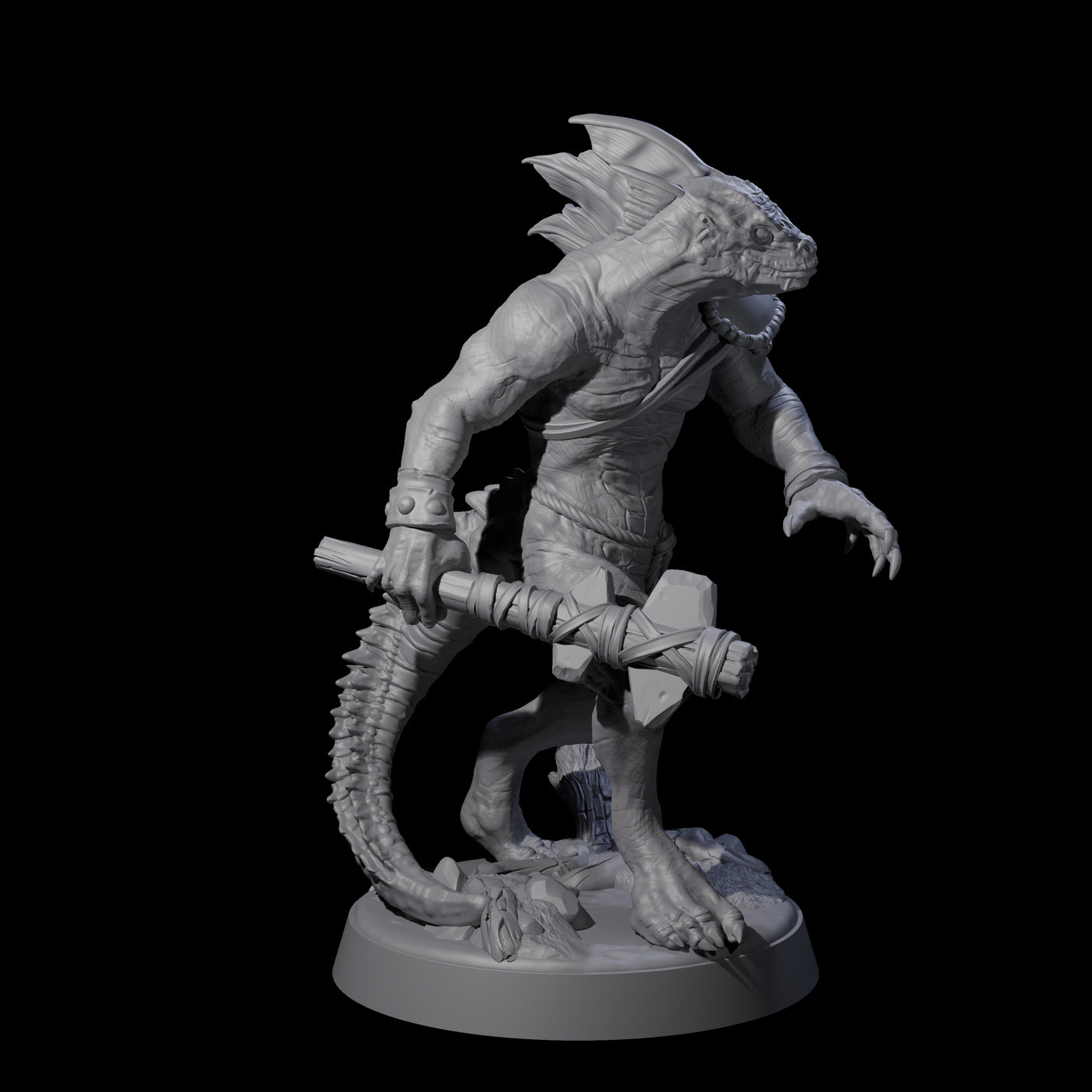 Five Rampaging Lizardfolk Miniature for Dungeons and Dragons, Pathfinder or other TTRPGs