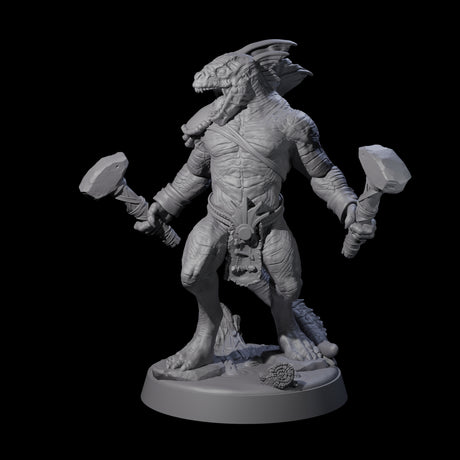 Five Rampaging Lizardfolk Miniature for Dungeons and Dragons, Pathfinder or other TTRPGs