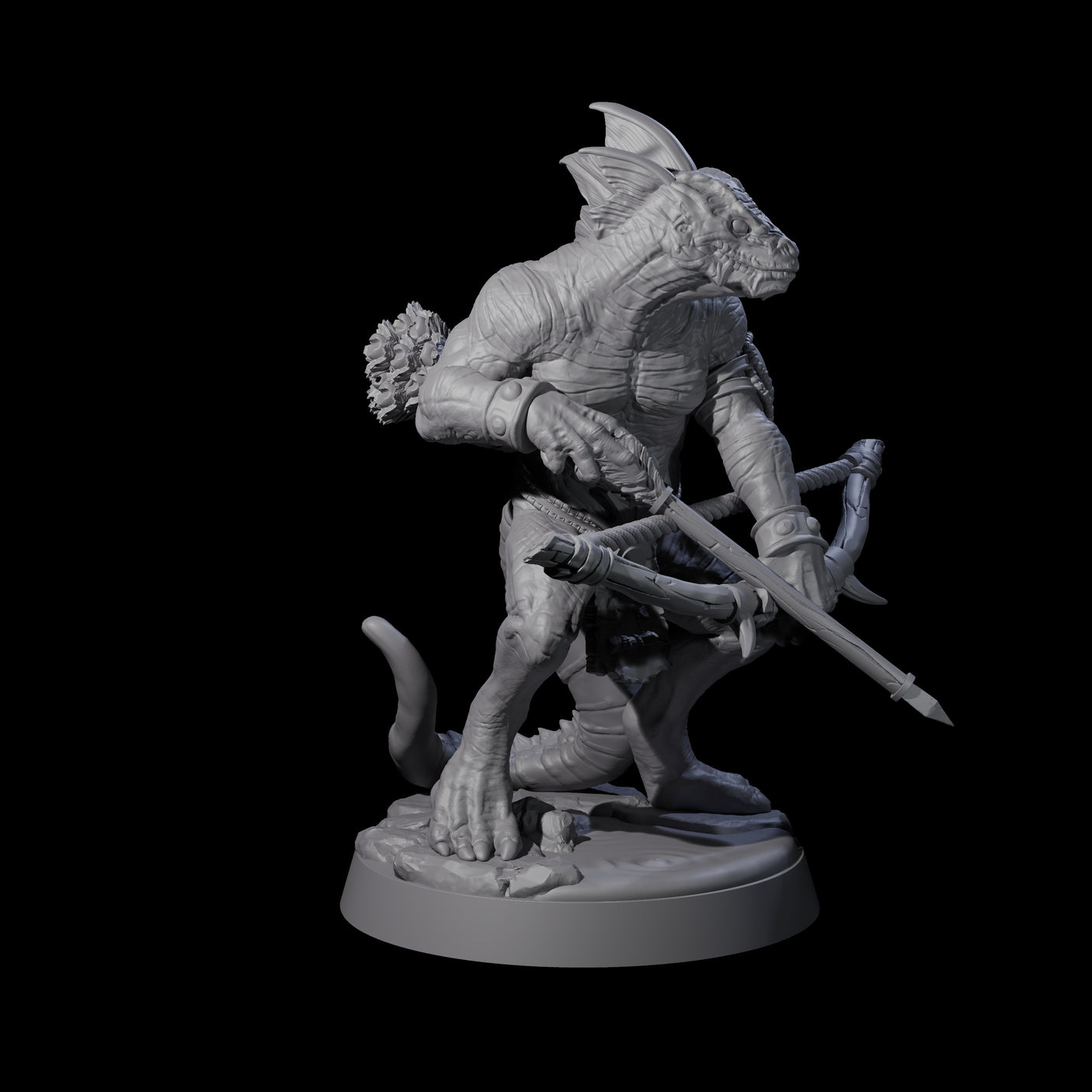 Five Rampaging Lizardfolk Miniature for Dungeons and Dragons, Pathfinder or other TTRPGs