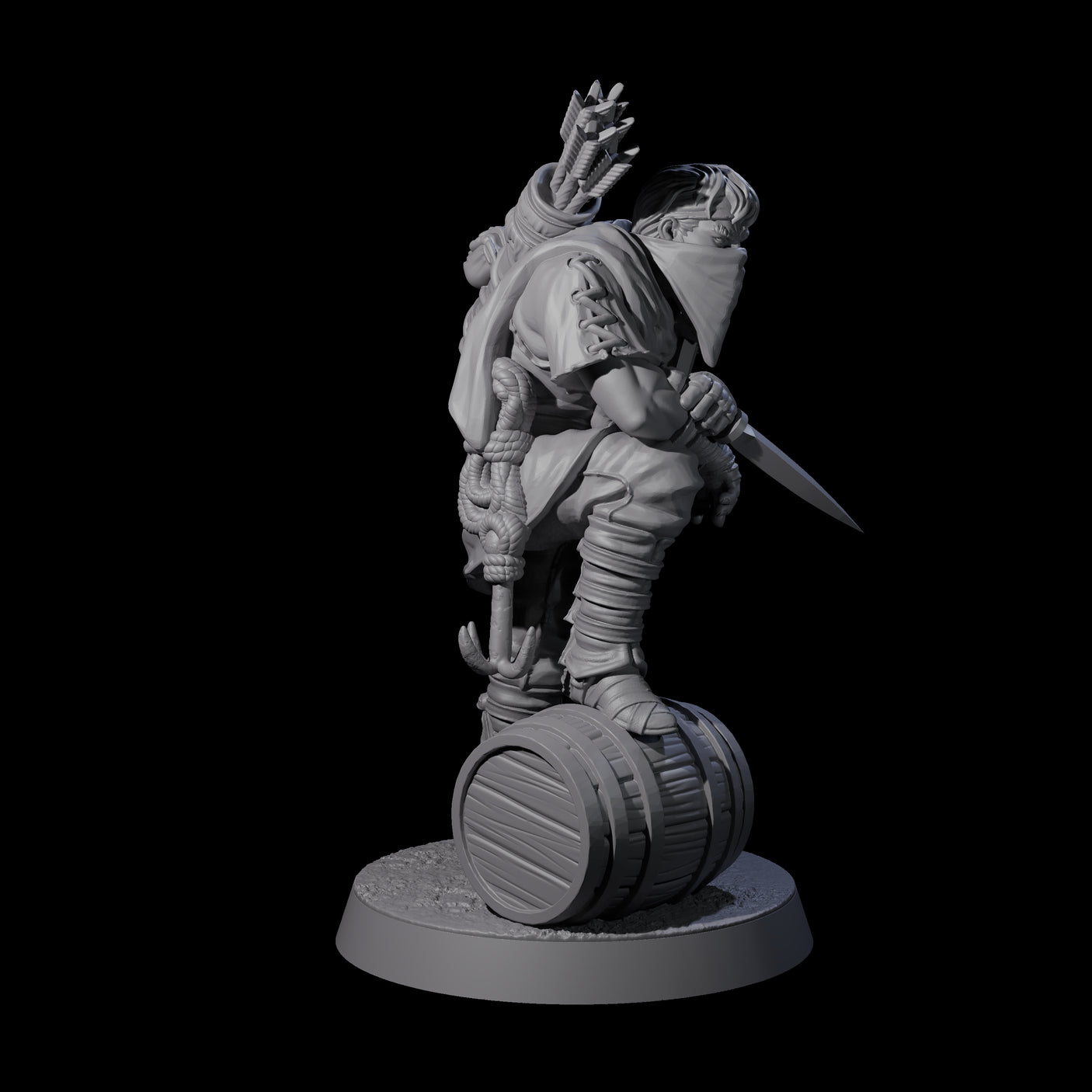 Five Rough Road Bandits Miniature for Dungeons and Dragons, Pathfinder or other TTRPGs