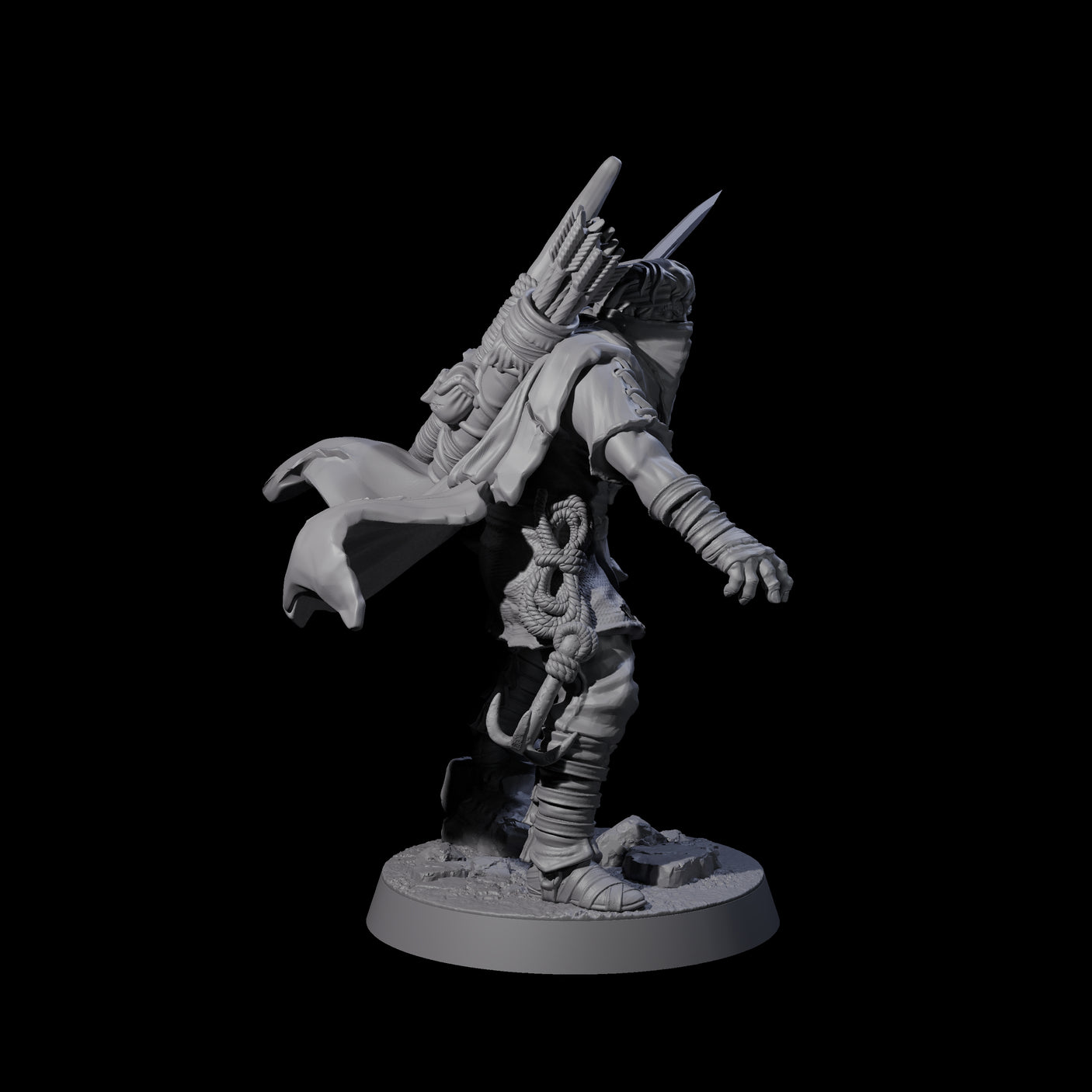 Five Rough Road Bandits Miniature for Dungeons and Dragons, Pathfinder or other TTRPGs