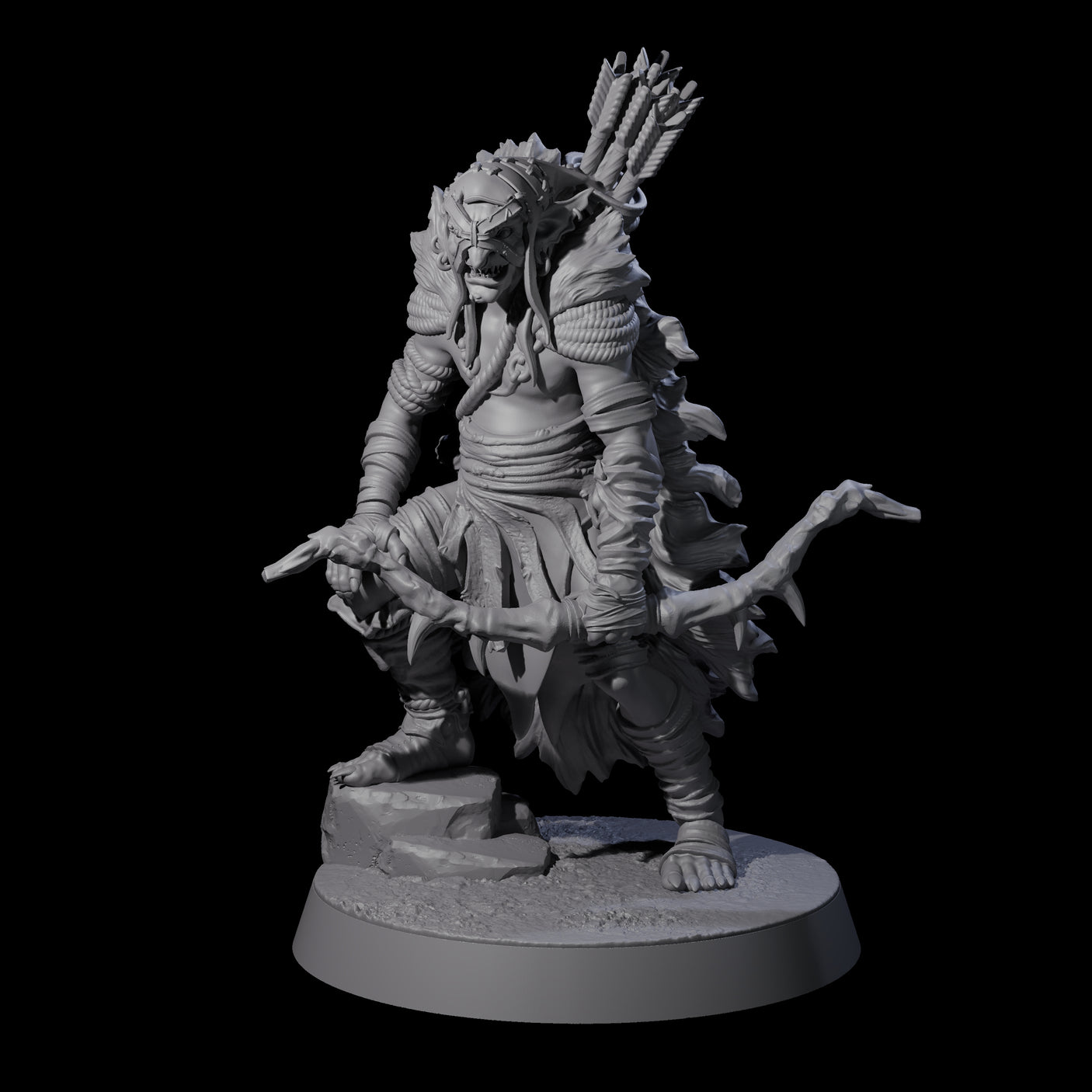 Five Sculking Marsh Archers Miniature for Dungeons and Dragons, Pathfinder or other TTRPGs