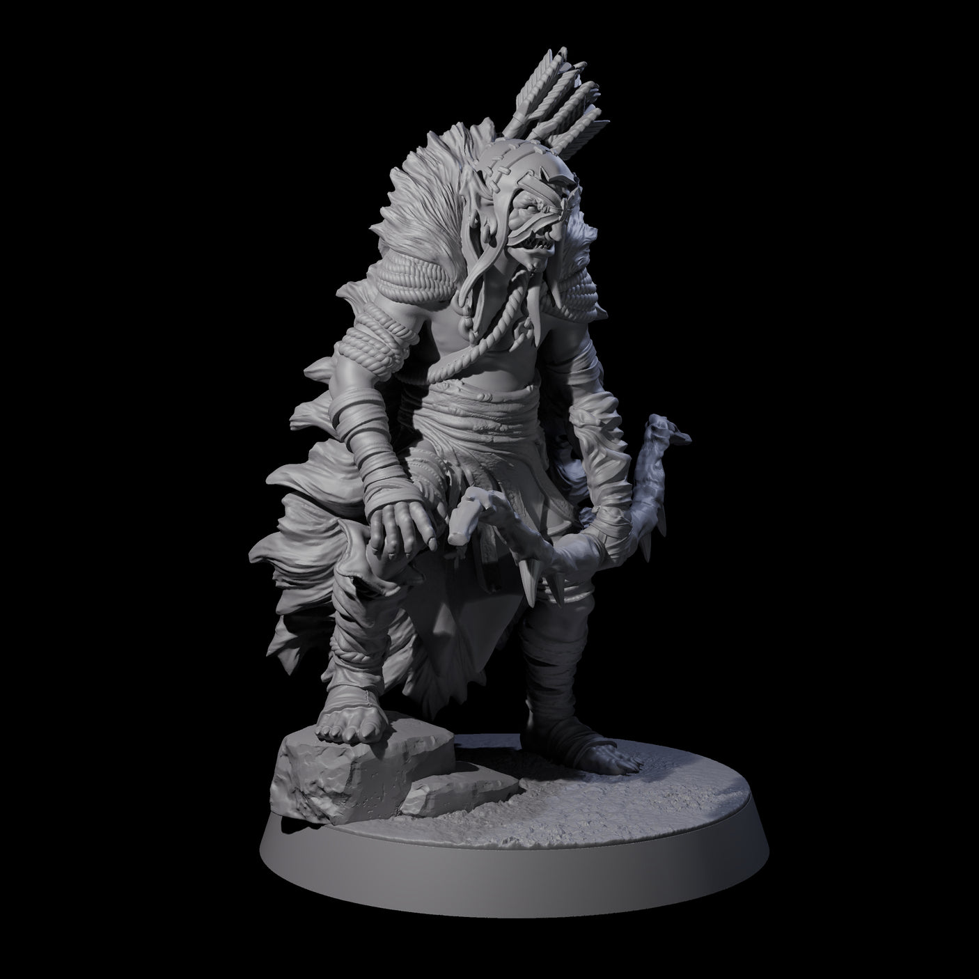 Five Sculking Marsh Archers Miniature for Dungeons and Dragons, Pathfinder or other TTRPGs