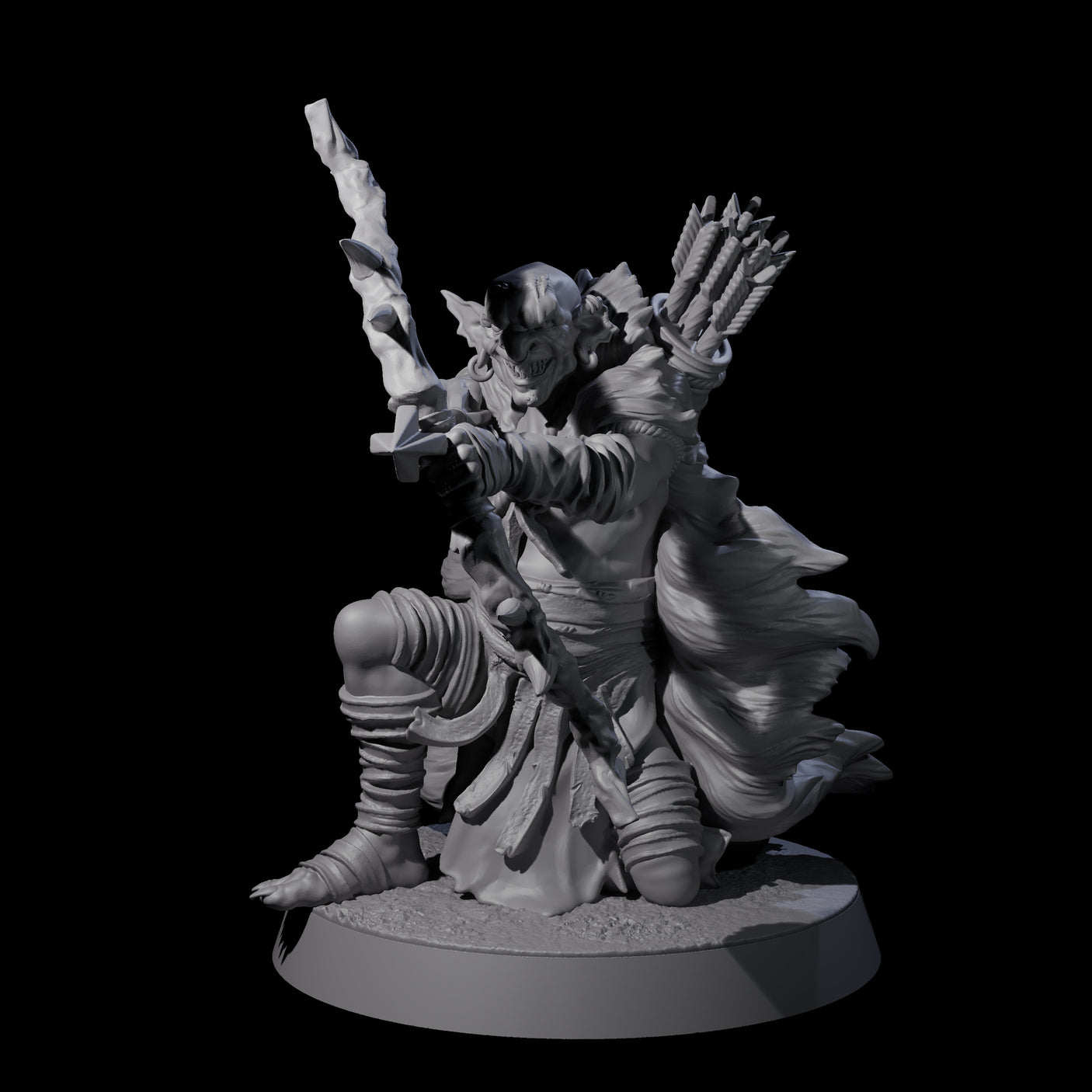 Five Sculking Marsh Archers Miniature for Dungeons and Dragons, Pathfinder or other TTRPGs