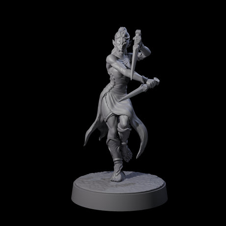 Five Slender Yuan-ti Priestesses Miniature for Dungeons and Dragons, Pathfinder or other TTRPGs