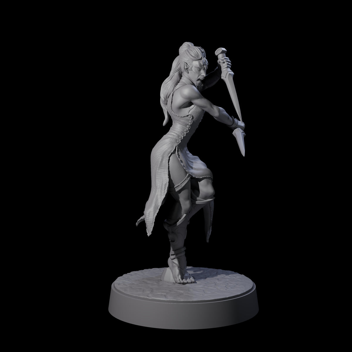 Five Slender Yuan-ti Priestesses Miniature for Dungeons and Dragons, Pathfinder or other TTRPGs