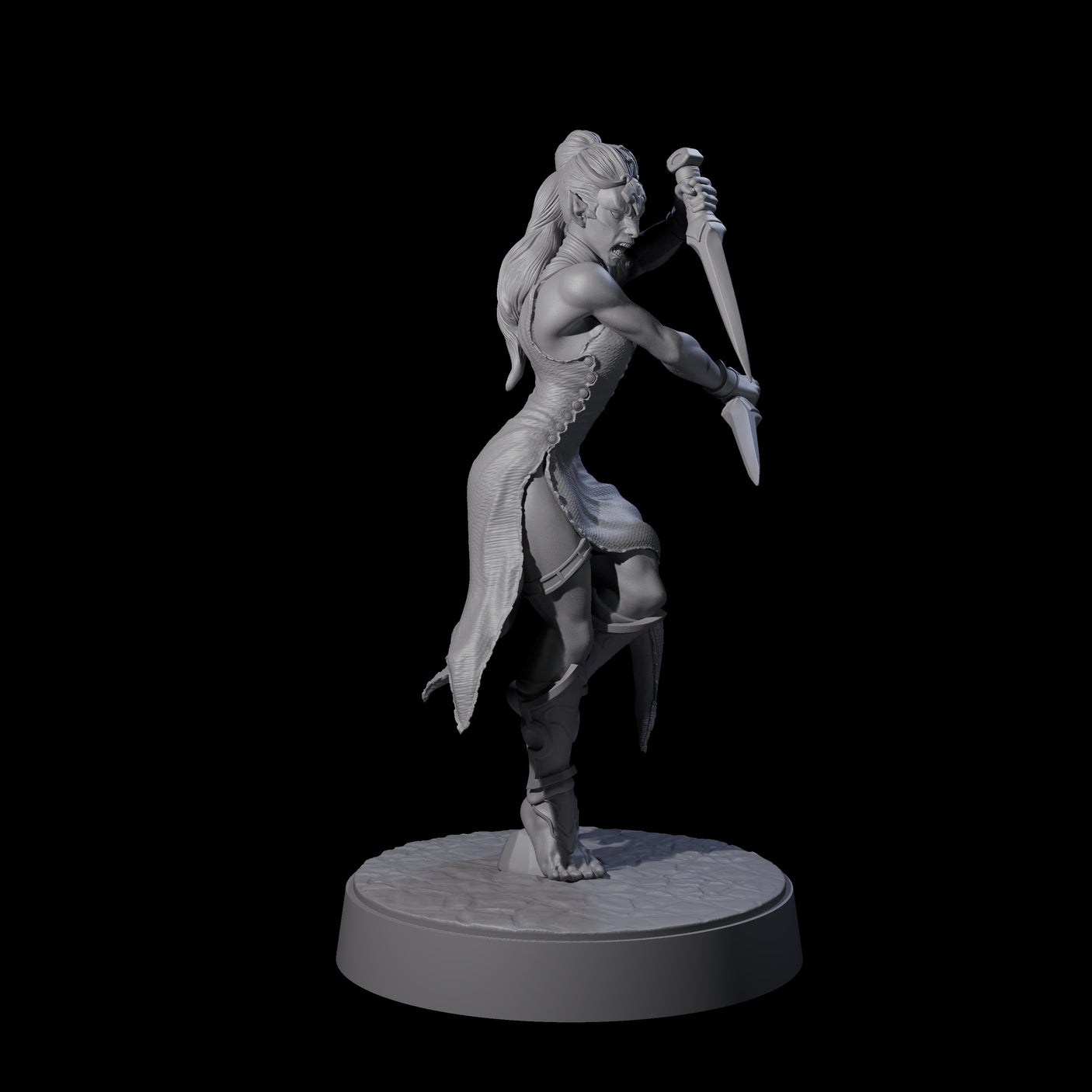 Five Slender Yuan-ti Priestesses Miniature for Dungeons and Dragons, Pathfinder or other TTRPGs