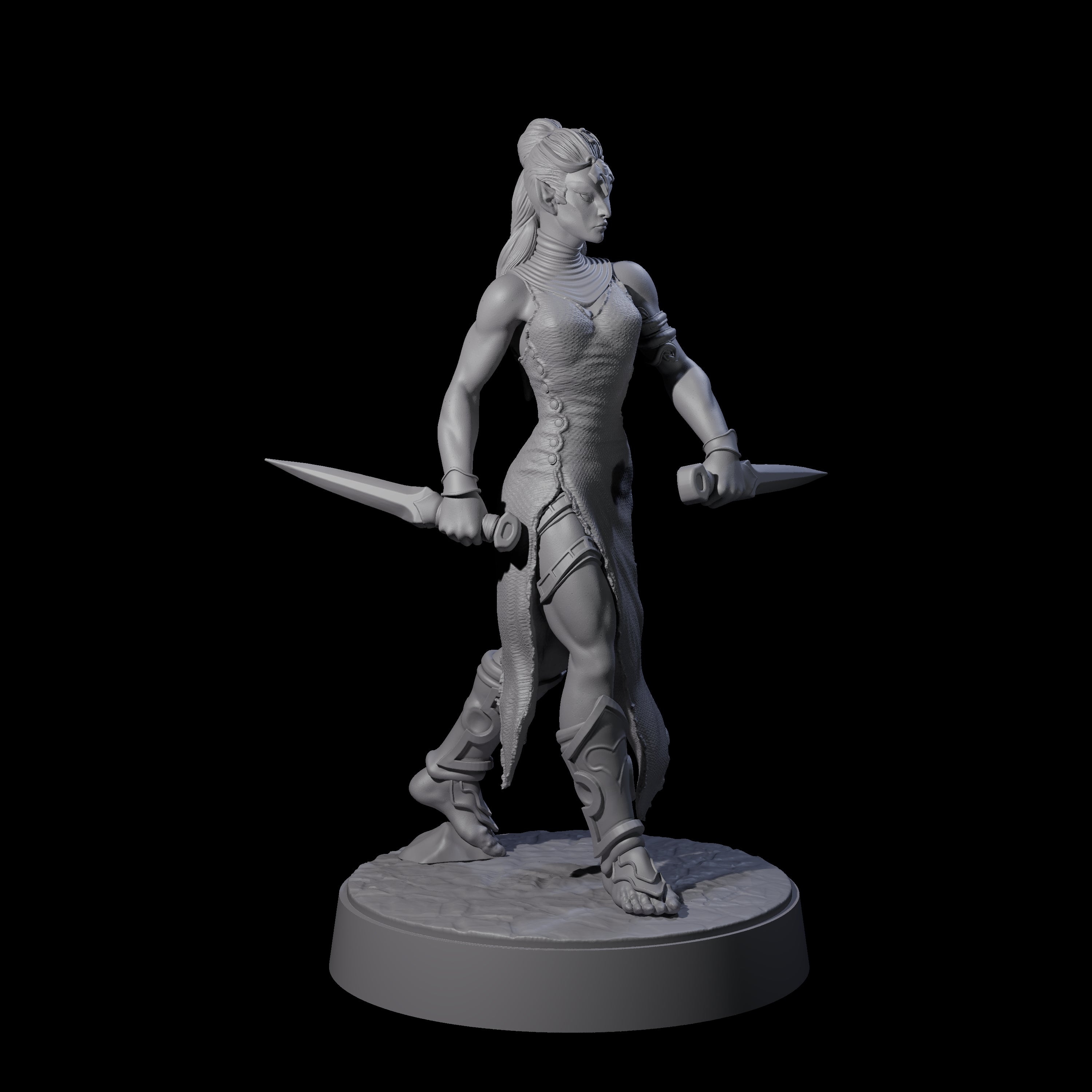 Five Slender Yuan-ti Priestesses Miniature for Dungeons and Dragons, Pathfinder or other TTRPGs