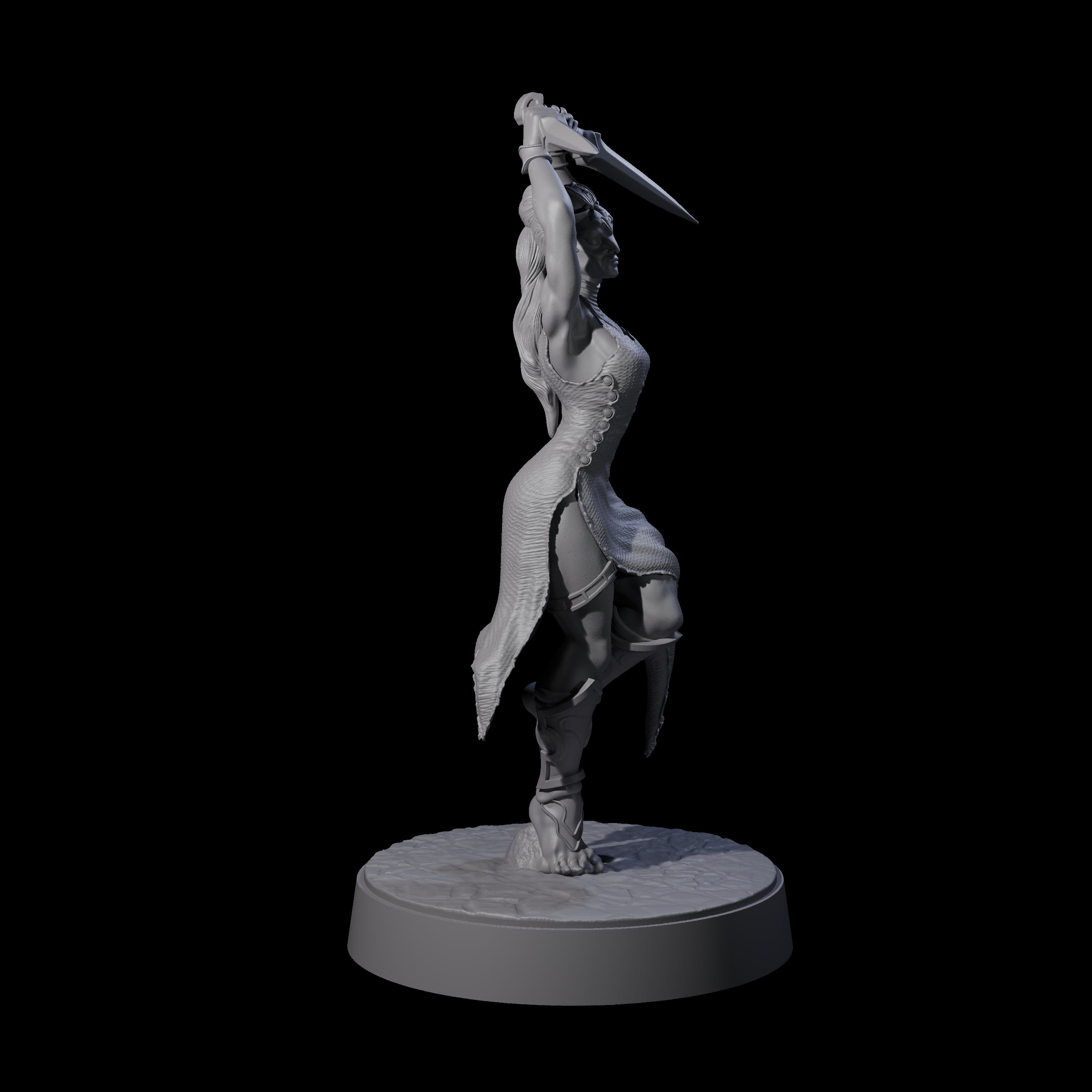 Five Slender Yuan-ti Priestesses Miniature for Dungeons and Dragons, Pathfinder or other TTRPGs