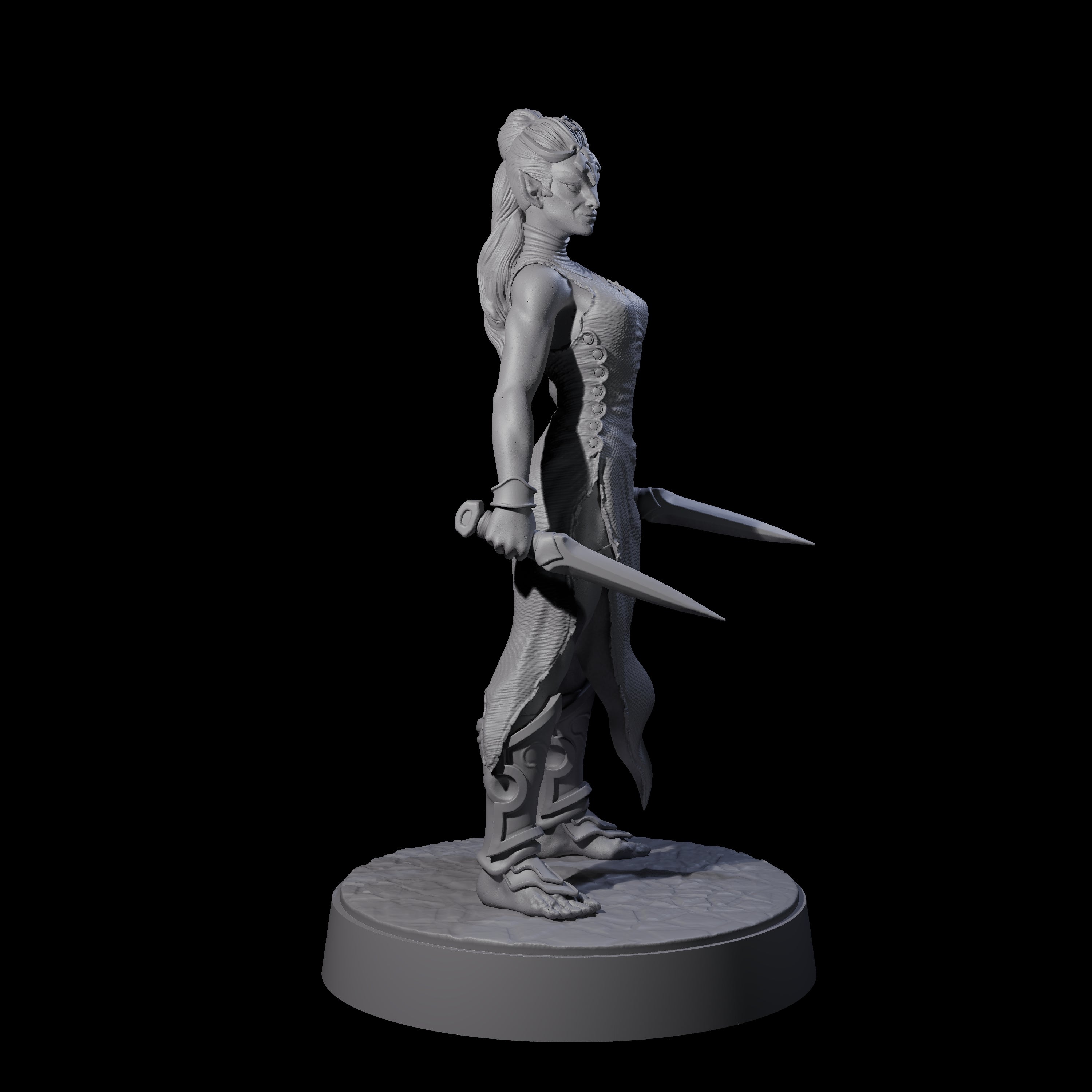 Five Slender Yuan-ti Priestesses Miniature for Dungeons and Dragons, Pathfinder or other TTRPGs