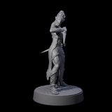 Five Slender Yuan-ti Priestesses Miniature for Dungeons and Dragons, Pathfinder or other TTRPGs