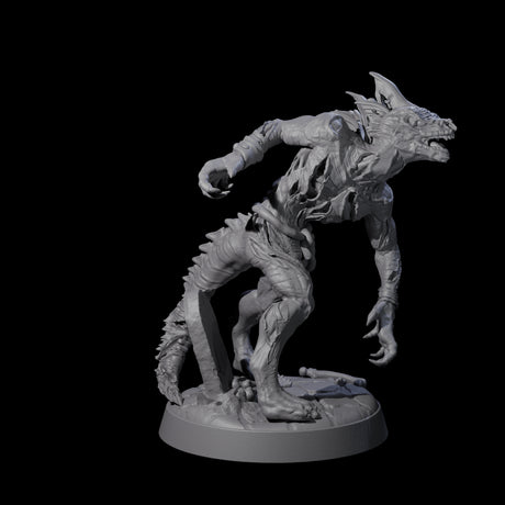 Five Slimy Lizardfolk Zombies Miniature for Dungeons and Dragons, Pathfinder or other TTRPGs
