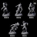 Five Slimy Lizardfolk Zombies Miniature for Dungeons and Dragons, Pathfinder or other TTRPGs
