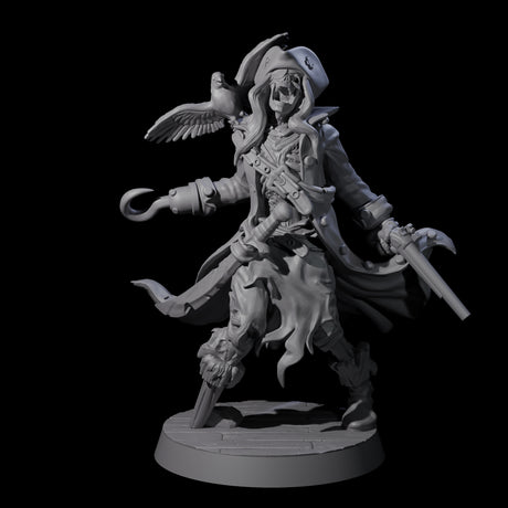 Five Soggy Undead Pirate Skeletons Miniature for Dungeons and Dragons, Pathfinder or other TTRPGs