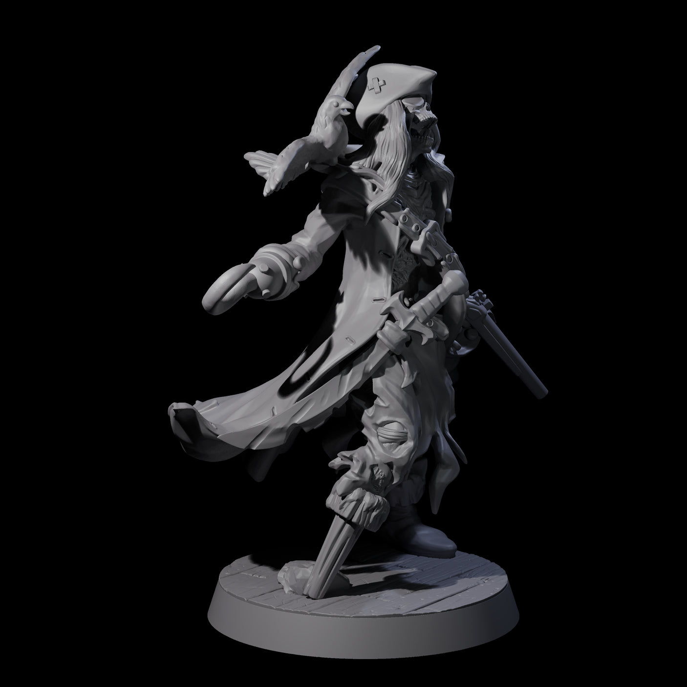 Five Soggy Undead Pirate Skeletons Miniature for Dungeons and Dragons, Pathfinder or other TTRPGs