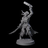 Five Soggy Undead Pirate Skeletons Miniature for Dungeons and Dragons, Pathfinder or other TTRPGs