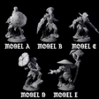Five Spongy Myconid Warriors Miniature for Dungeons and Dragons, Pathfinder or other TTRPGs