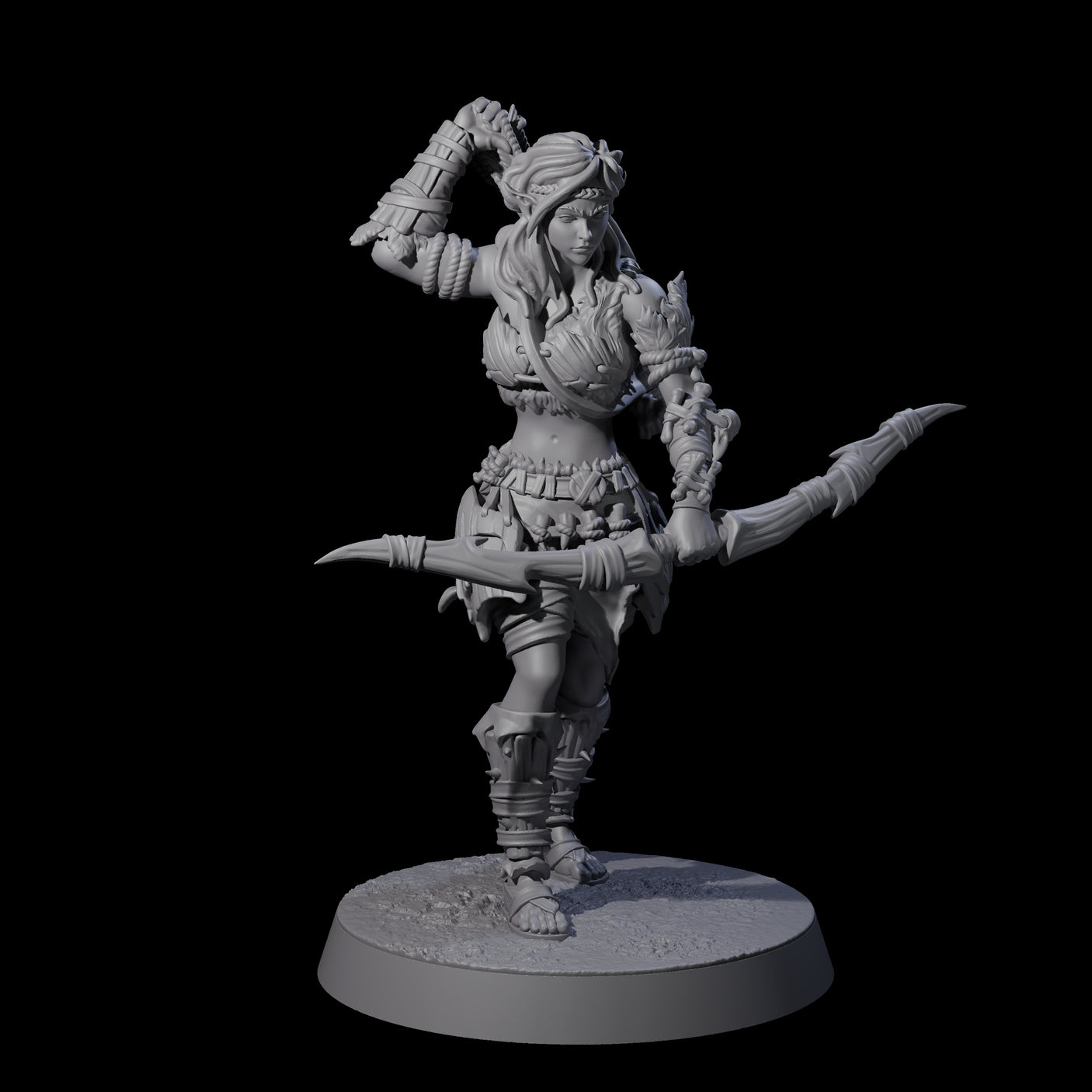 Five Tree Rangers Miniature for Dungeons and Dragons, Pathfinder or other TTRPGs