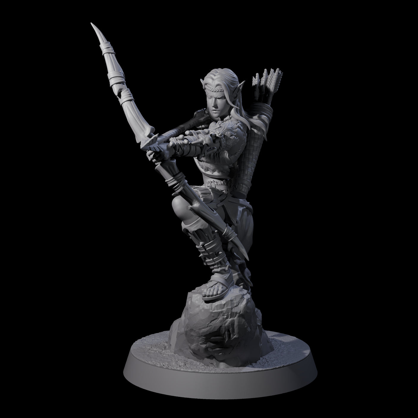 Five Tree Rangers Miniature for Dungeons and Dragons, Pathfinder or other TTRPGs