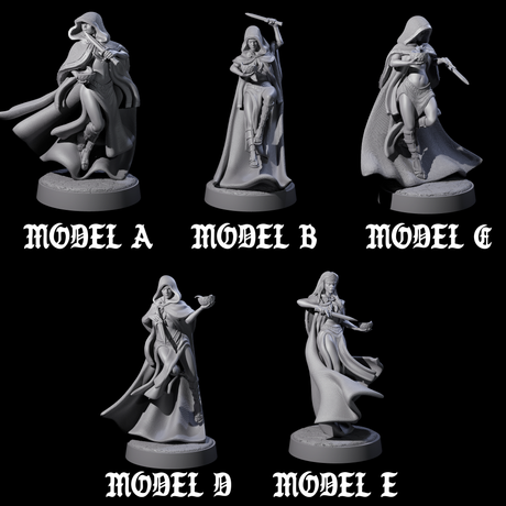 Five Twisted Blood Maidens Miniature for Dungeons and Dragons, Pathfinder or other TTRPGs