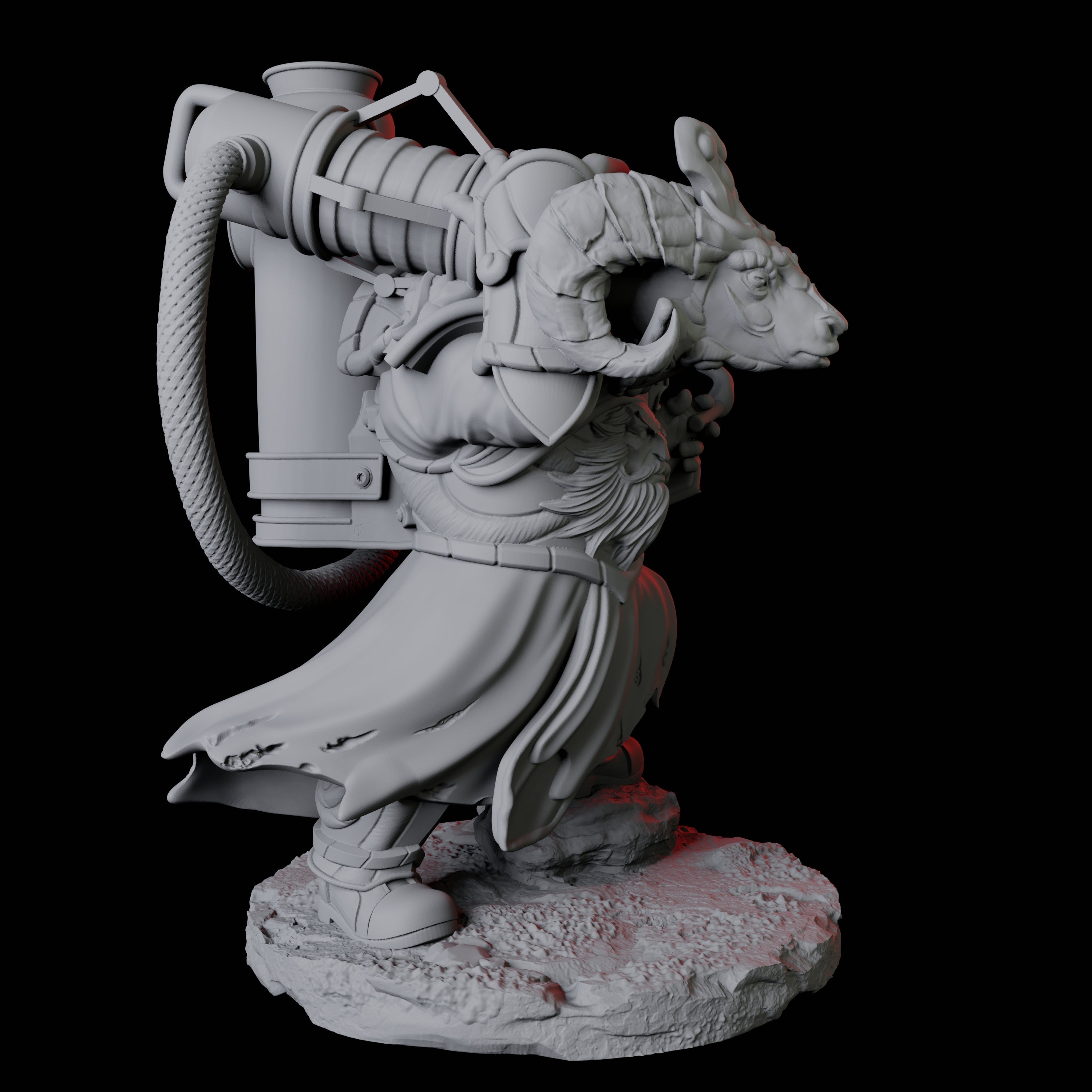 Flamethrower Soldier B Miniature for Dungeons and Dragons, Pathfinder or other TTRPGs