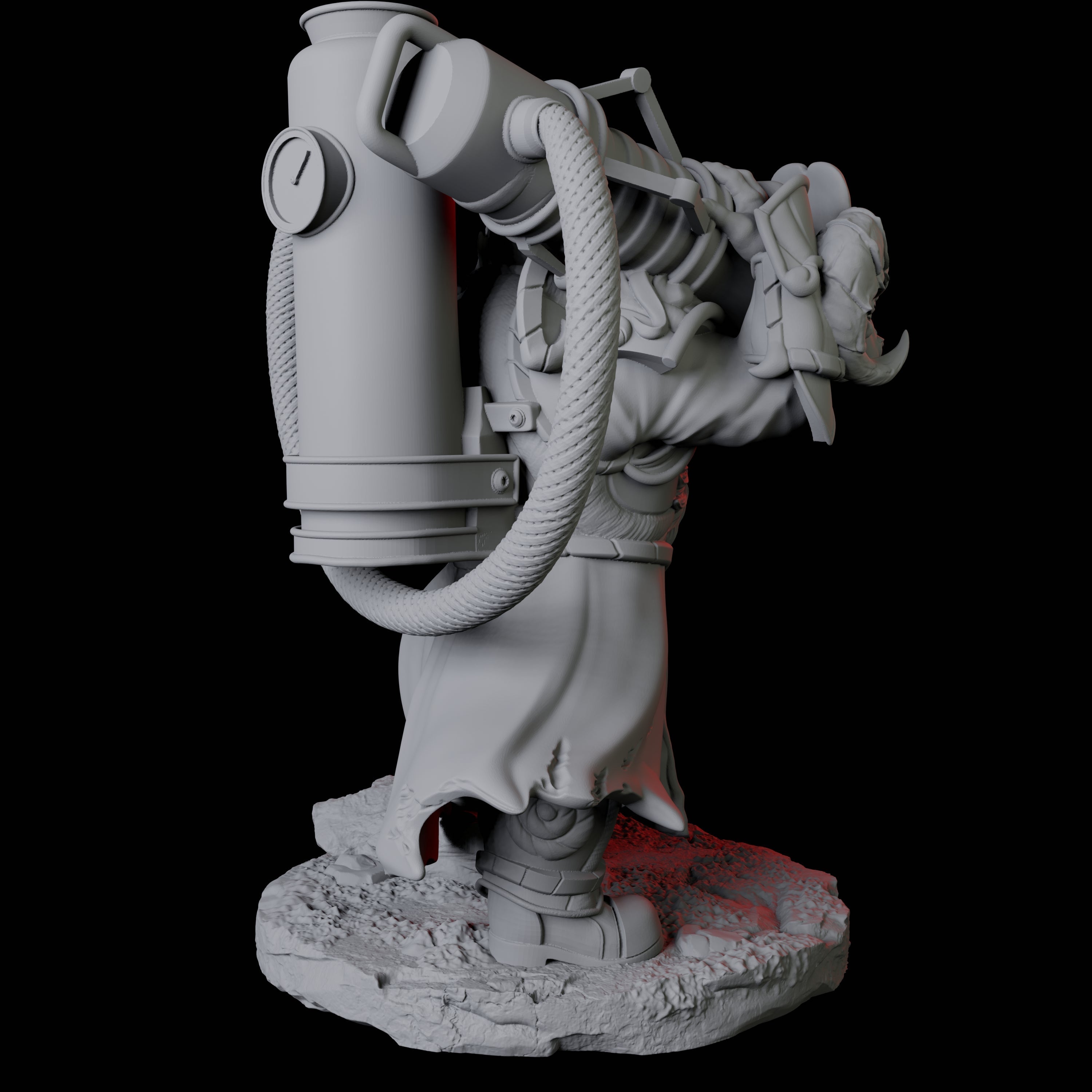 Flamethrower Soldier B Miniature for Dungeons and Dragons, Pathfinder or other TTRPGs