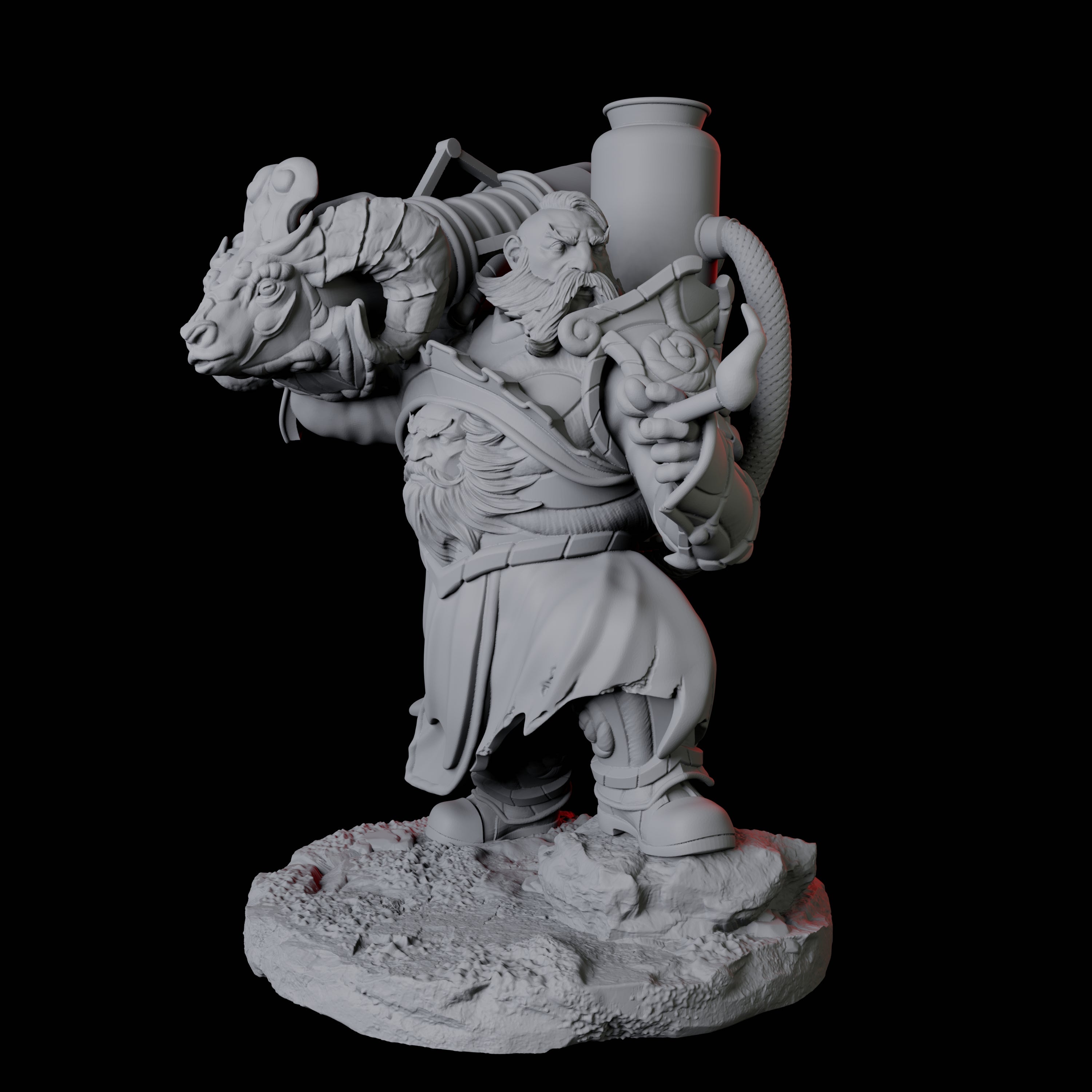 Flamethrower Soldier B Miniature for Dungeons and Dragons, Pathfinder or other TTRPGs