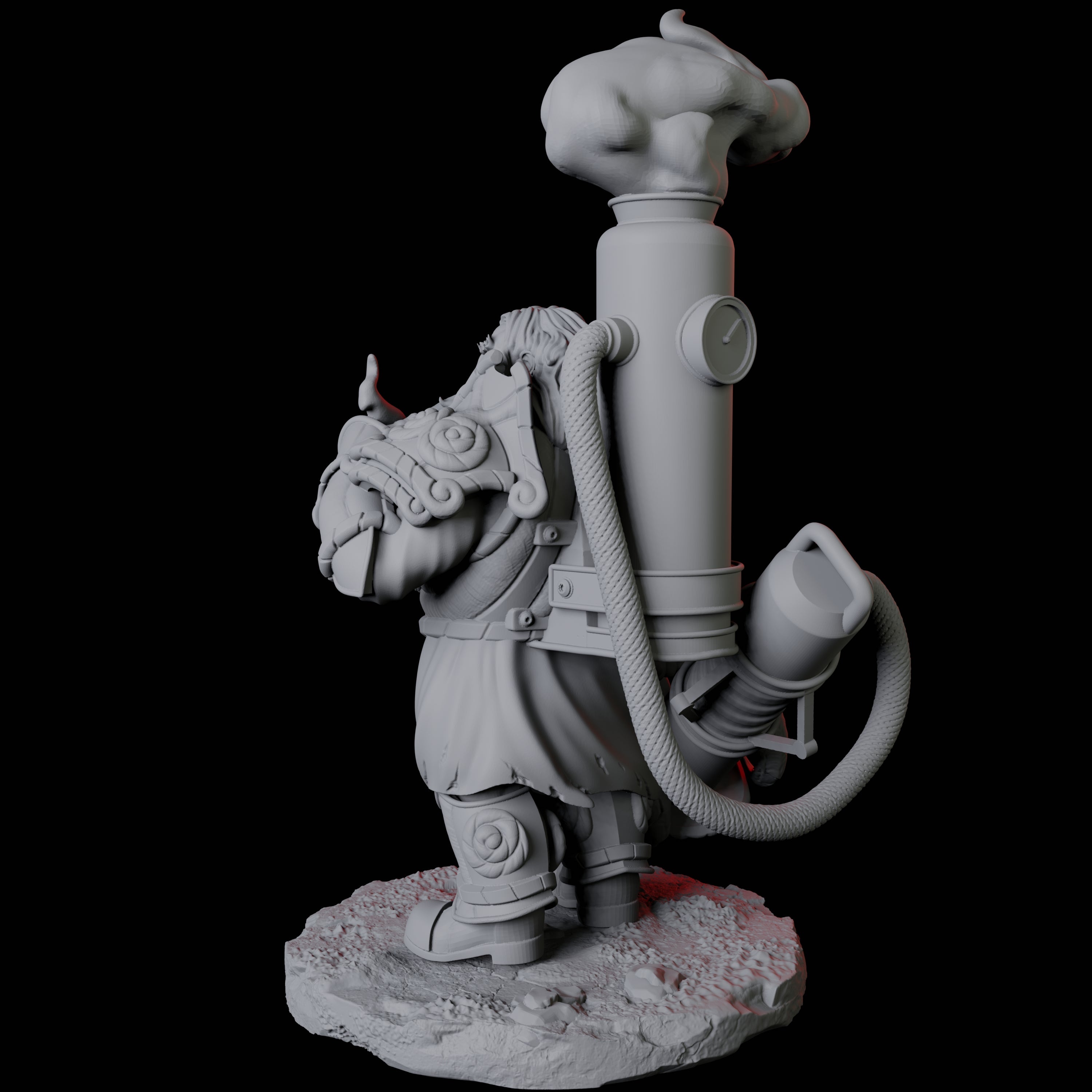 Flamethrower Soldier C Miniature for Dungeons and Dragons, Pathfinder or other TTRPGs