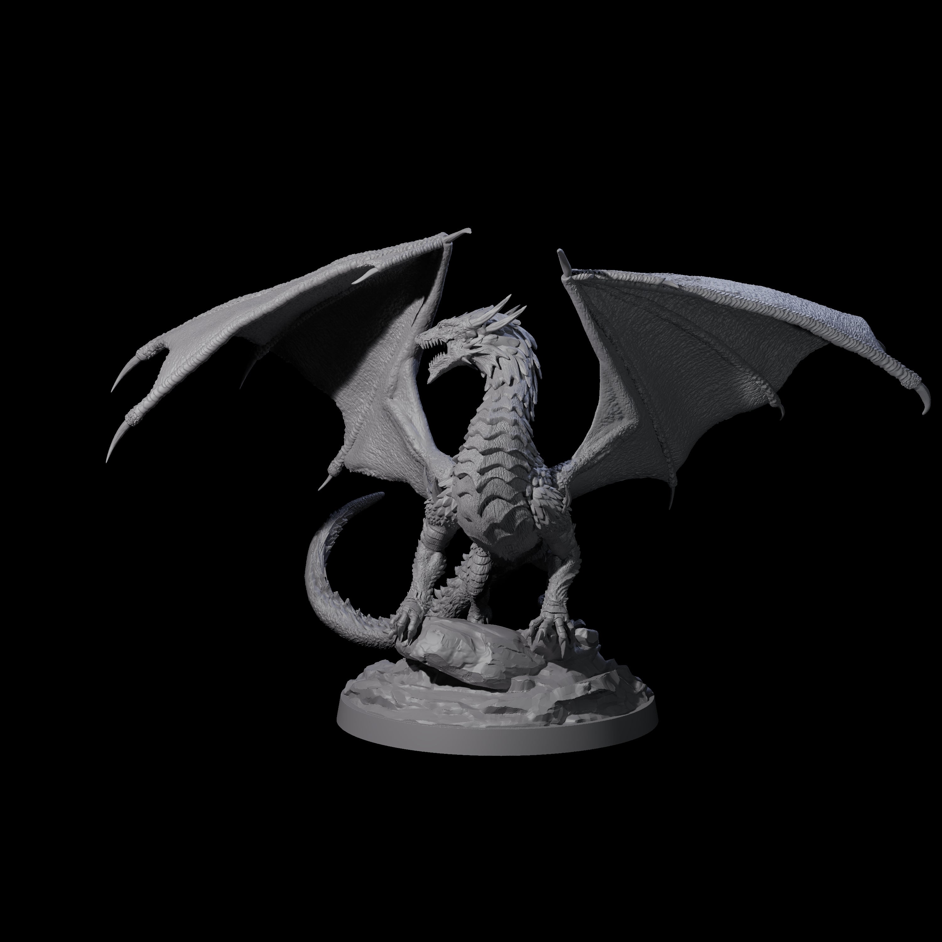Flaming Adult Red Dragon Miniature for Dungeons and Dragons, Pathfinder or other TTRPGs