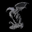Flaming Crystal Dragon Miniature for Dungeons and Dragons, Pathfinder or other TTRPGs