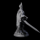 Flaming Death Knight Miniature for Dungeons and Dragons, Pathfinder or other TTRPGs