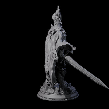 Flaming Death Knight Miniature for Dungeons and Dragons, Pathfinder or other TTRPGs