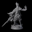 Flaming Death Knight Miniature for Dungeons and Dragons, Pathfinder or other TTRPGs