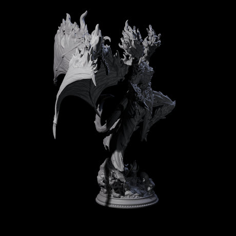 Flaming Erinys Miniature for Dungeons and Dragons, Pathfinder or other TTRPGs