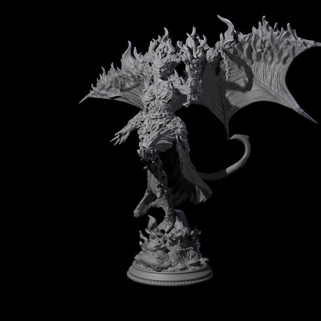 Flaming Erinys Miniature for Dungeons and Dragons, Pathfinder or other TTRPGs